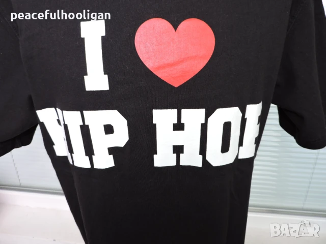 I LOVE HIP HOP RULZERZ WEAR -мъжка оригинална тениска размер XL , снимка 3 - Тениски - 50837972