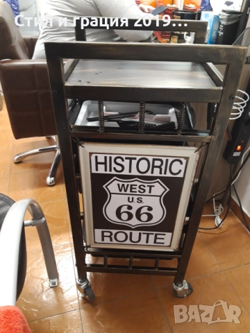 Фризьорска количка Gabbiano 8-139 - 37,5 х 33, 5 х 90,5 см, снимка 14 - Фризьорски принадлежности - 45191217