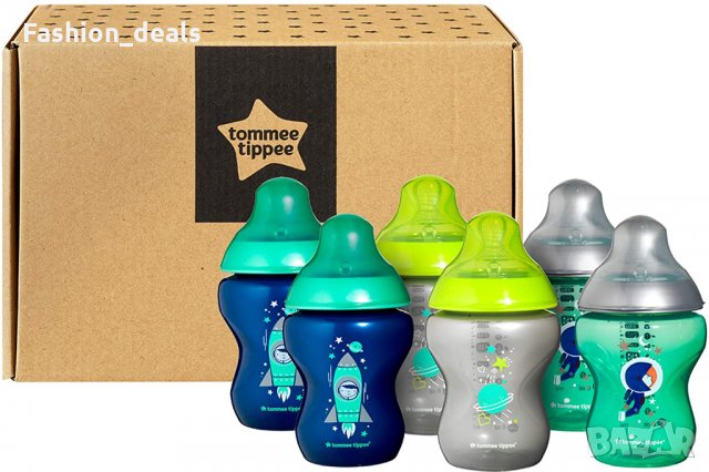Нови Бебешки бутилки / шишета 6 броя 260 ml за момче Tommee Tippee 0+, снимка 3 - Прибори, съдове, шишета и биберони - 33772973