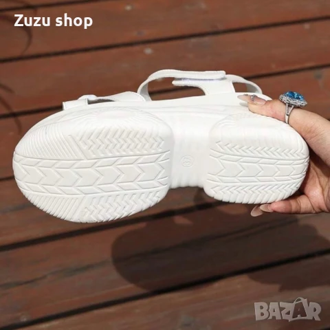 Дамски бели сандали, снимка 7 - Сандали - 50993438