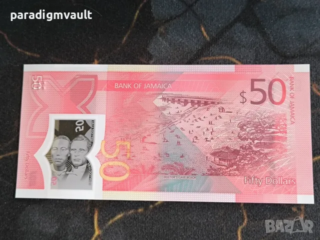 Банкнотa - Ямайка - 50 долара UNC (юбилейна) | 2022г., снимка 2 - Нумизматика и бонистика - 55852487