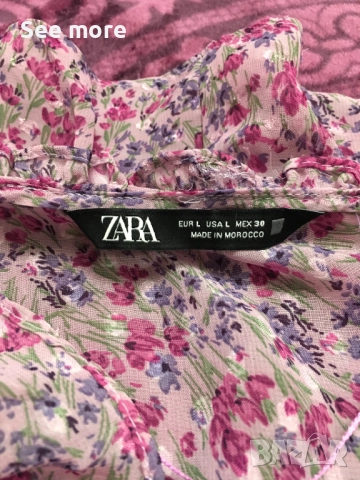 Ефирна риза  ZARA , снимка 5 - Ризи - 52719070