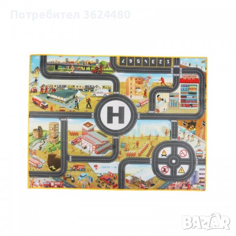 Водоустойчиво детско килимче за игра с писта - 9 модела - код 3320, снимка 5 - Други - 35410297