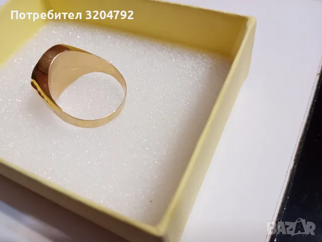 Мъжки златен пръстен 14к, снимка 10 - Пръстени - 49695899