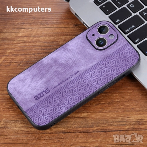 Apple iPhone 15 ЕAZNS Удароустойчив Кожен Калъф и Протектор, снимка 6 - Калъфи, кейсове - 52202639