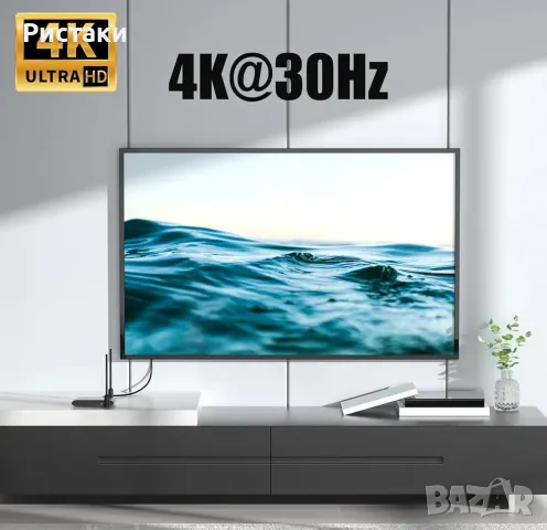 4K 30Hz безжичен HDMI предавател и приемник, 150m 5GHz Full HD HDMI , снимка 6 - Приемници и антени - 48311352