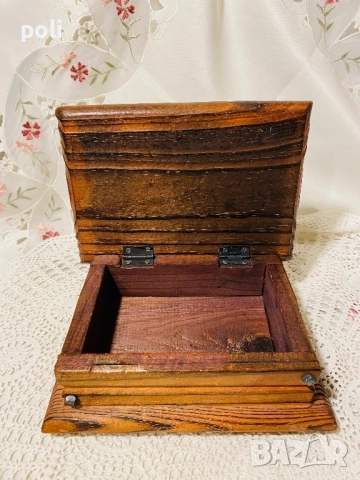 кутия за бижута от дърво и кожа , снимка 7 - Декорация за дома - 52635051