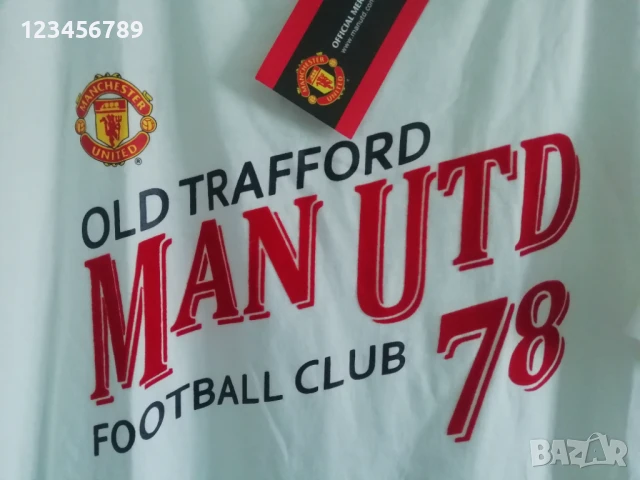 Manchetser United нова оригинална памучна бяла тениска Манчестър Юнайтед размер XL Old Trafford , снимка 5 - Тениски - 50746472