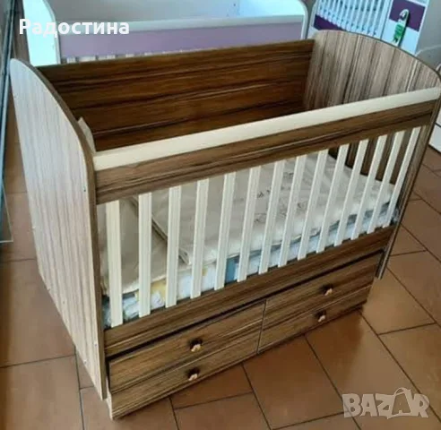 Бебешко дървено легло 60/120