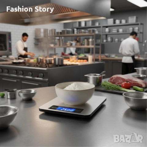 Кухненска електронна везна Luigi Ferrero Prima FR-110I – инокс платформа, 10kg, точност до 1g, снимка 5 - Други - 52490746