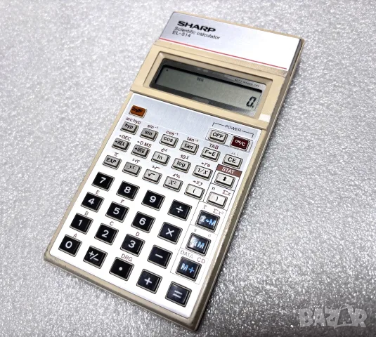 Ретро научен Калкулатор Sharp EL-514, произведен в Япония (около 1982–1985 г.)