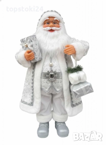 Дядо Коледа в сребристо – празнична фигура, която носи магия и уют у дома (50 / 70 см), снимка 16 - Други стоки за дома - 52681165
