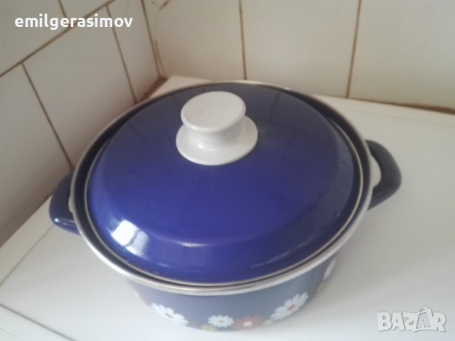 Емайлирана тенджера и лъжици за кафе. , снимка 4 - Прибори за хранене, готвене и сервиране - 39578876