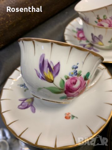 Десертен сервиз LUDWIGSBURG ръчно рисуван, произведен в периода 1919-1927 г., снимка 8 - Сервизи - 35032740