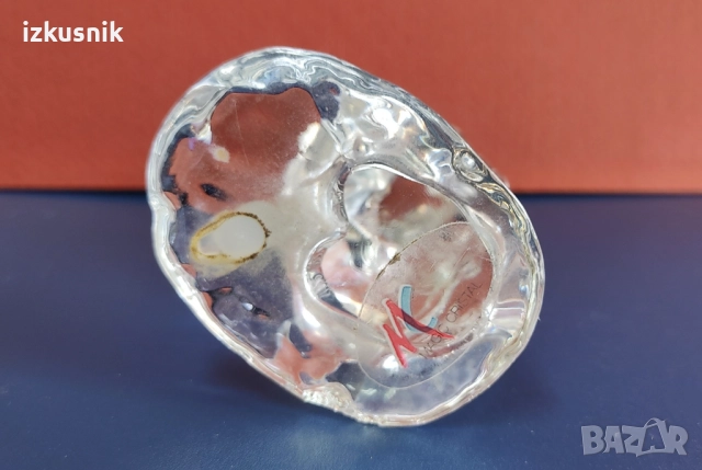 Ретро кристална фигурка Момиче с пате от Magic Cristal – West Germany, снимка 7 - Колекции - 52963600