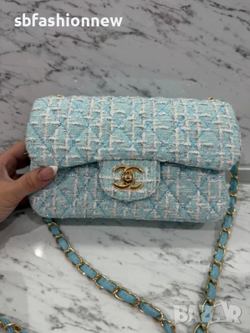 Chanel синя чанта , снимка 3 - Чанти - 53217404