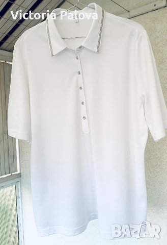 Красива бяла блуза/тениска ERFO BE YOURSELF Германия , снимка 7 - Тениски - 40636188