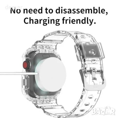 TPU каишка за Apple Watch 46 мм, Armor, прозрачна, снимка 6 - Каишки за часовници - 55871285