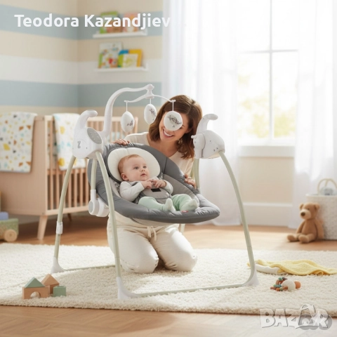 Електрическа люлка за бебе Zizito Hana, снимка 3 - Детски люлки - 51914133