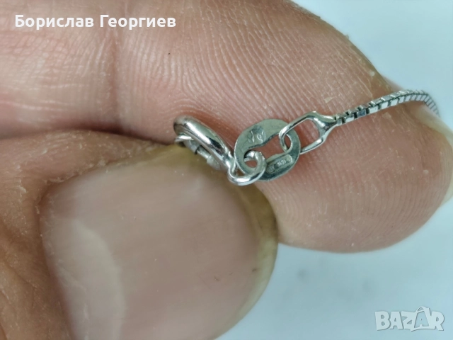 Сребърно колие 925 сърце, снимка 3 - Колиета, медальони, синджири - 52538127