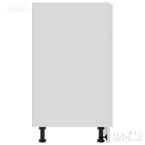 vidaXL Шкаф с чекмеджета "Lyon", бял, 80x46x81,5 см, инженерно дърво, снимка 6 - Шкафове - 56147785