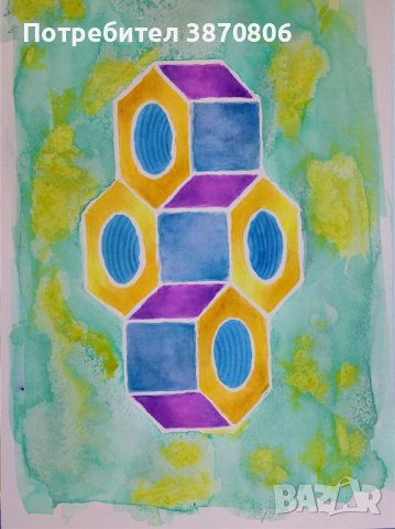 Абстрактна рисунка Гайки - Невъзможни елементи №3