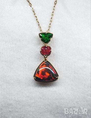 Black Opal Pendant – реверсивен медальон с невероятен черен опал! 