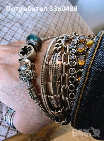 сребърна гривна на Pandora 