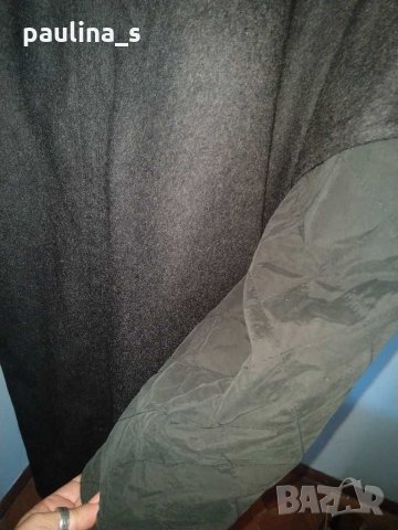 Палто - пелерина от вълнен плат с косъм, снимка 5 - Палта, манта - 30439688