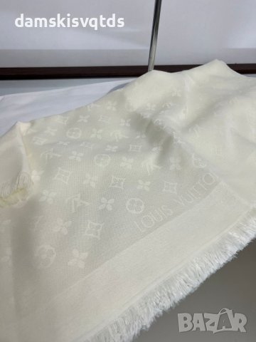 Louis Vuitton нов шал бял и черен, снимка 3 - Шалове - 42383959