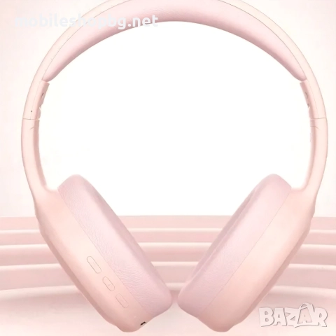 безжични слушалки розови Lenovo големи, снимка 4 - Слушалки и портативни колонки - 52640447