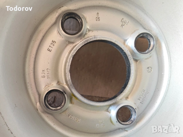 Джанти Vw Фолксваген 15 цола, снимка 5 - Гуми и джанти - 54309130