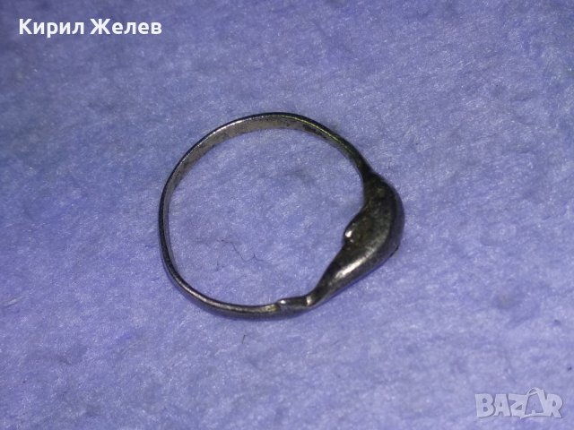 Стар ФИГУРАЛЕН СРЕБЪРЕН АРТ ПРЪСТЕН с ДЕЛФИН ОКСИДИРАНО СРЕБРО 925 АНГЛИЯ МАЙСТОРСКА РАБОТА 40228, снимка 10 - Антикварни и старинни предмети - 42762993