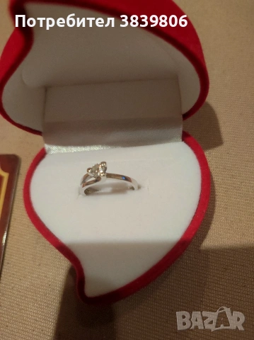пръстен бяло злато с брилянт, снимка 6 - Пръстени - 54239557