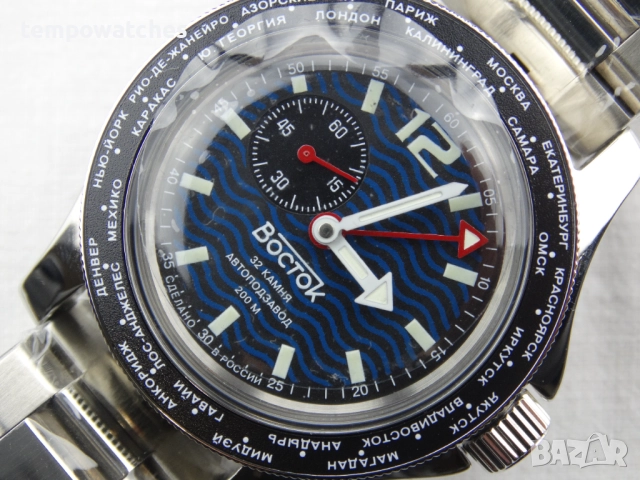 ВОСТОК АМФИБИЯ АВТОМАТИЧЕН-GMT ref: 13003В, снимка 13 - Мъжки - 46851918