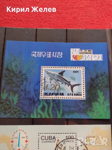 Две блок пощенски марки стари редки за колекция Куба,Корея - 22619, снимка 2 - Филателия - 36651275