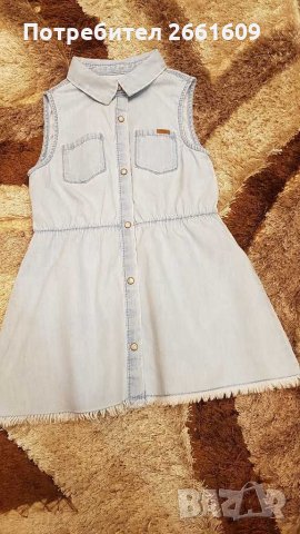 Детска  дънкова рокля Zara, снимка 1 - Детски рокли и поли - 29546404