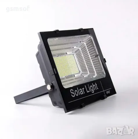 100W LED прожектор със соларен панел, сензор за движение, дистанционно, снимка 7 - Соларни лампи - 47715796