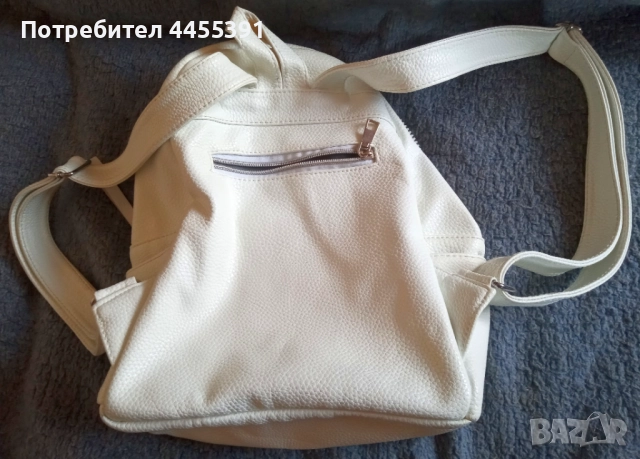 Елегантна дамска бяла раница, снимка 3 - Чанти - 51450854