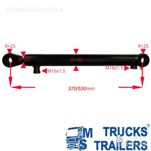 Двойнодействащ цилиндър PRESKO 40-22-160 U25, снимка 5 - Части - 54191536