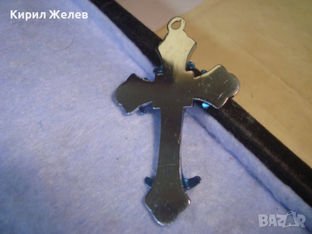 МОДЕН НАГРЪДЕН ГОЛЯМ АРТ КРЪСТ с ЕМАЙЛ-ЛАК от БЛАГОРОДНА НЕРЪЖДАЕМА СТОМАНА 90911, снимка 5 - Колиета, медальони, синджири - 36902374