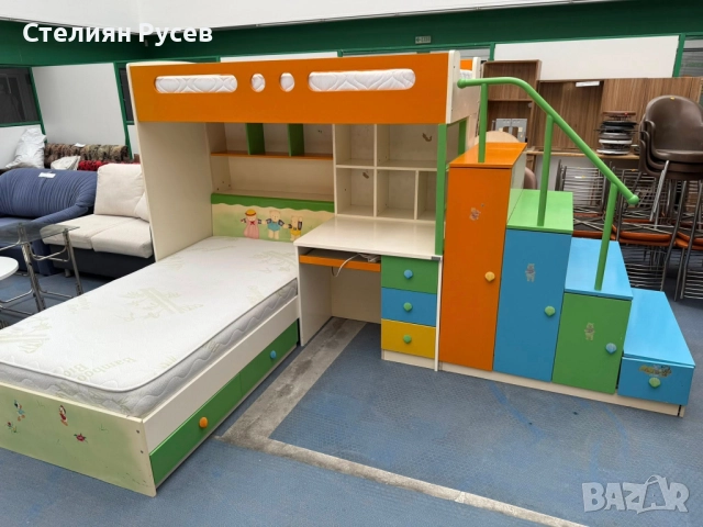 2408 двуетажно легло 190/105см с матрак цена 570 лв или 291,44 евро -долното легло 190/105см с матра, снимка 6 - Спални и легла - 52028245