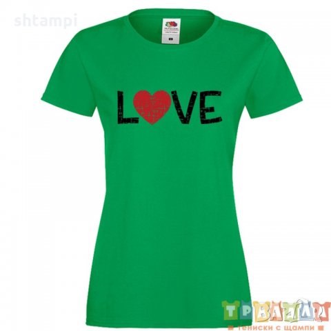 Дамска тениска Свети Валентин Love Grunge 2, снимка 3 - Тениски - 35547014