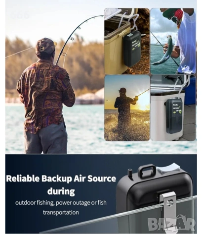 Кислородна помпа на батерии за аквариуми, снимка 4 - Друга електроника - 53983843