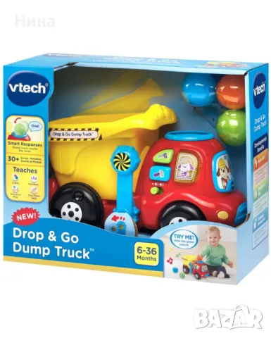 Камион VTECH със звук, топчета и светлина , снимка 2 - Коли, камиони, мотори, писти - 48351555