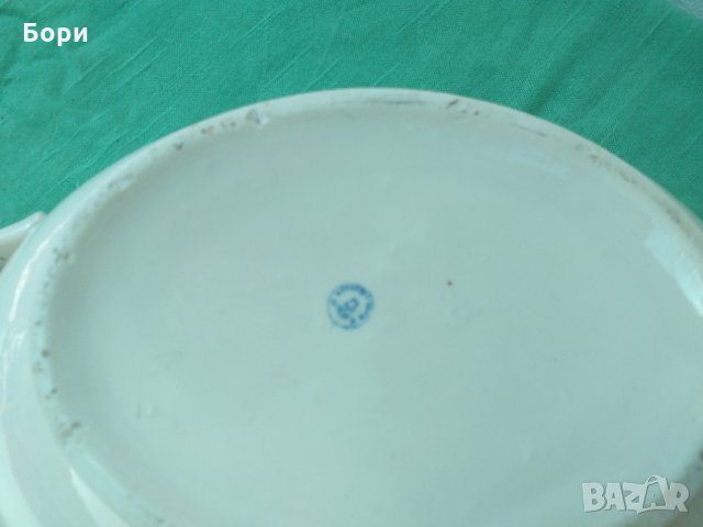 Български порцелан голяма елипсовидна купа, снимка 8 - Чинии - 33753985