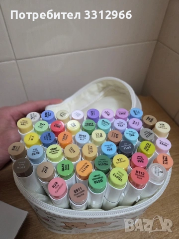 Комплект маркери Ohuhu x Bobbie Goods Honolulu B с 48 цвята, който включва ексклузивна чанта  , снимка 3 - Други стоки за дома - 54181002