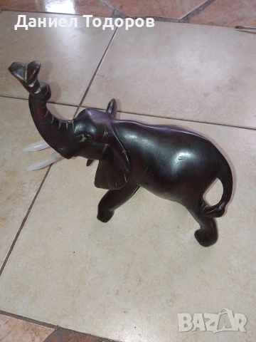 Масивна Дървена Фигура , Слон от Махагон., снимка 9 - Декорация за дома - 53983441