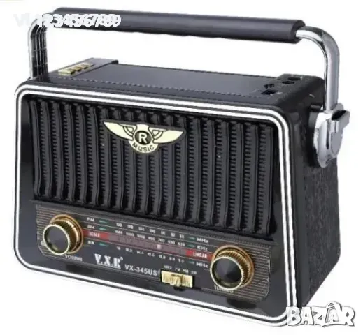 Ретро радио +соларен панел+ акумулатор , MP3 , със стилен дизайн, VXR, снимка 2 - Радиокасетофони, транзистори - 49699962