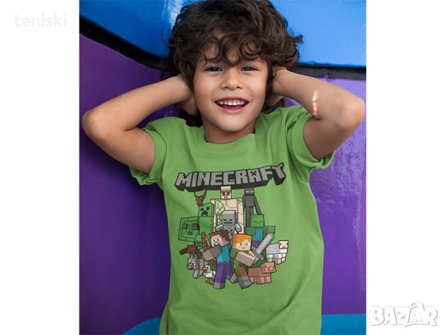 Тениски Minecraft 8 модела Всички размери и цветове, снимка 8 - Детски тениски и потници - 33189791